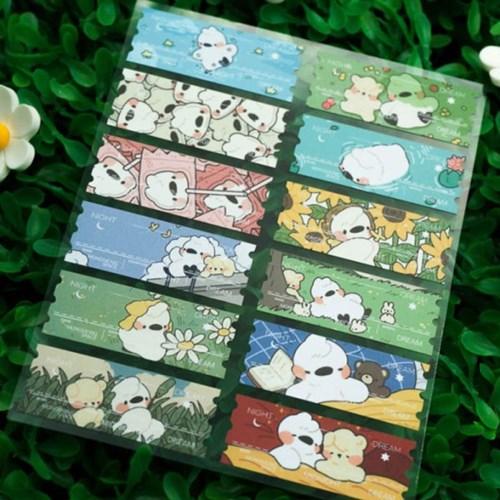 [몽스쮸] 포근한 하루 티켓 씰스티커