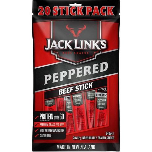 잭링크스 비프 스틱 페퍼 육포, 240g, 1개
