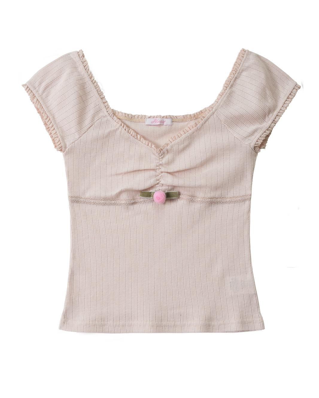 Pure Rose Cotton Top (Apricot)