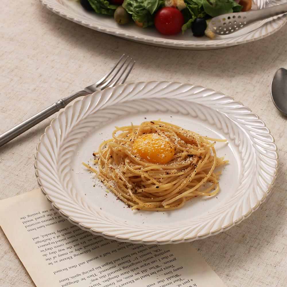 파르테논 원형 접시 1호 카페 플레이팅 디저트 파스타 빈티지 오븐용 스테이크 그릇