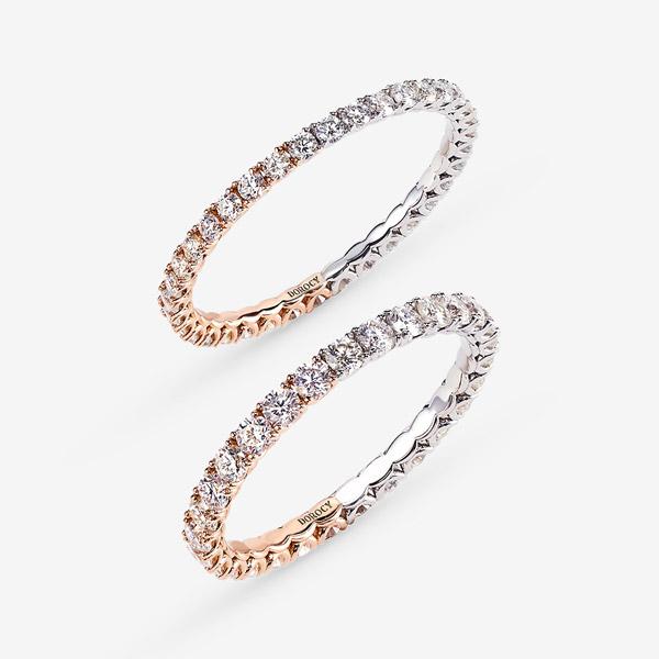 14k,18k 모이사나이트 믹스 이터니티 반지 (1.5mm/2.0mm)