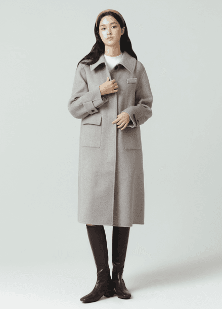 [잇미샤몰단독]백스트랩 포인트 캐시미어 블랜디드 핸드메이드 코트