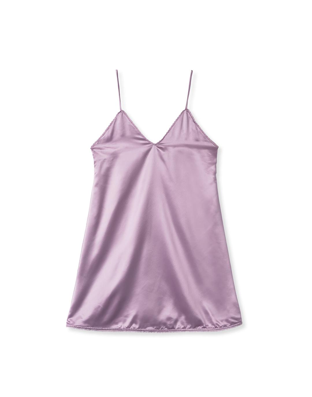 SATIN MINI DRESS (PURPLE)