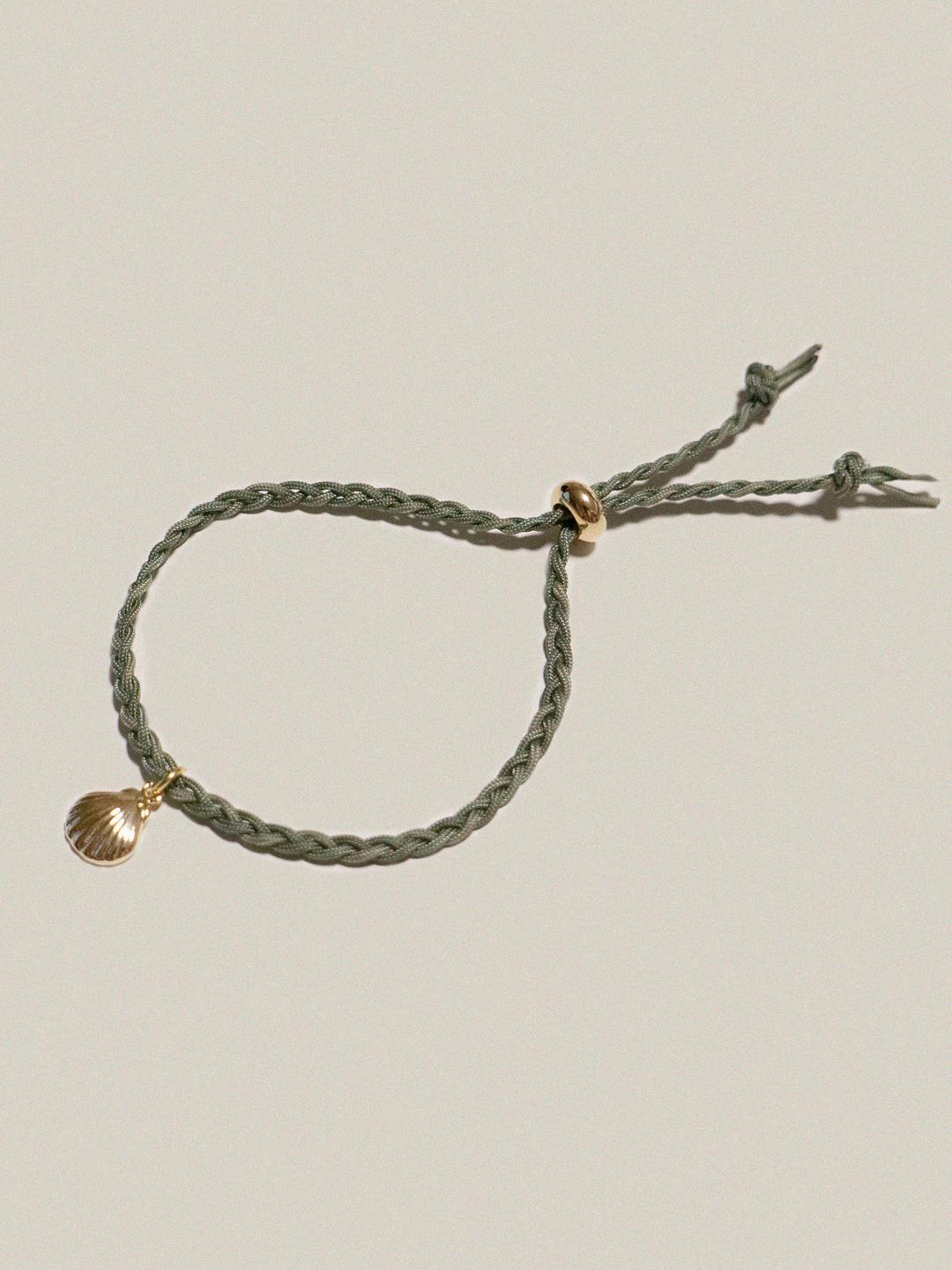 Shell Braid Bracelet Green