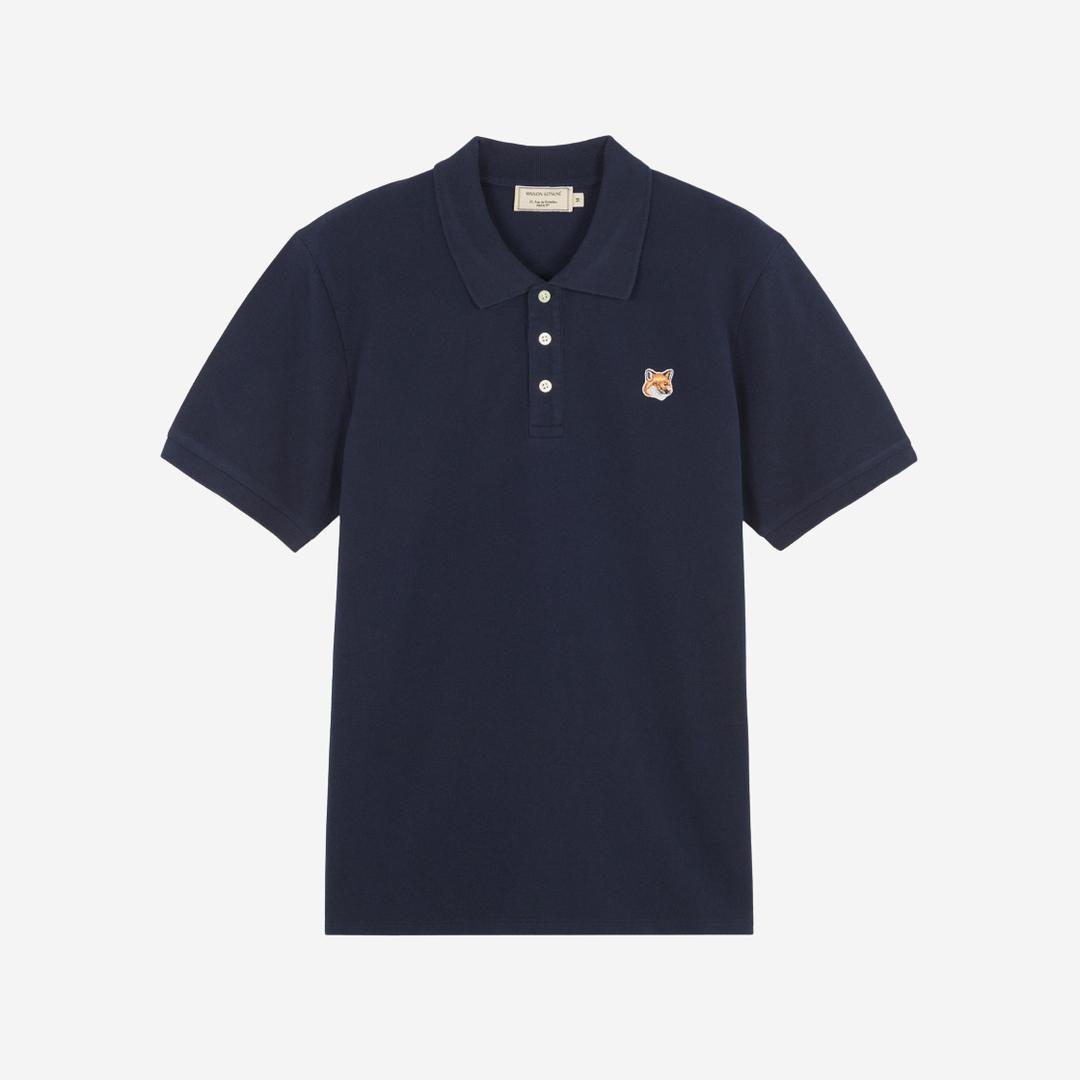 Maison Kitsune Fox Head Patch Classic Polo Navy