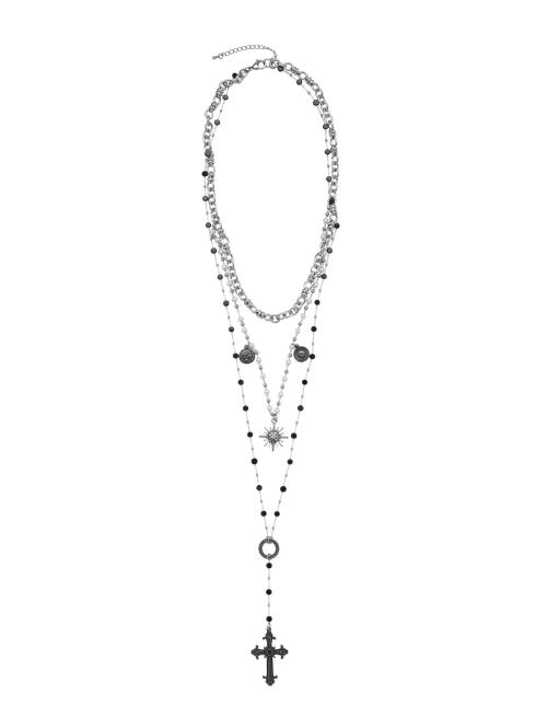 Versatile Layered Necklace_[Black]