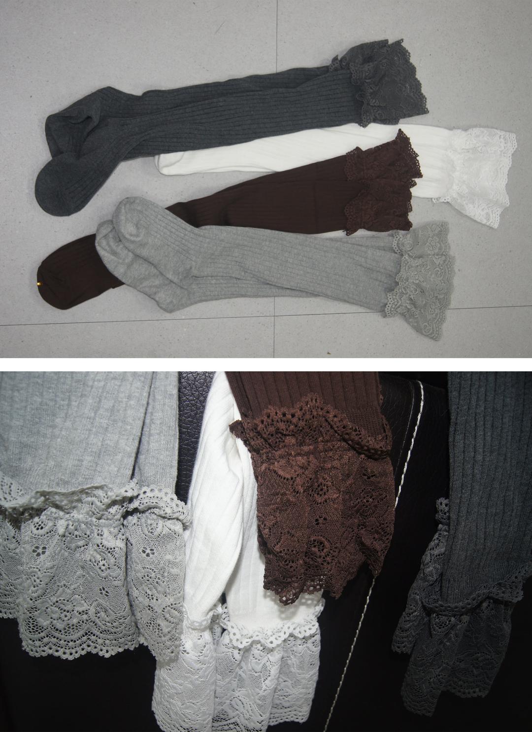 이이알하우스 Lace knee socks (5C)