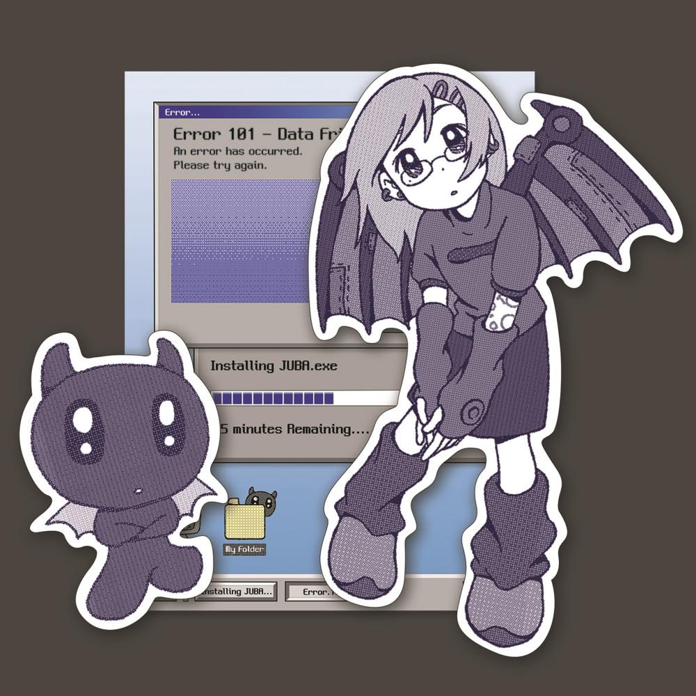 [JUBA⋆주바] 데이터 로딩중 리무버블 조각 sticker (2types)