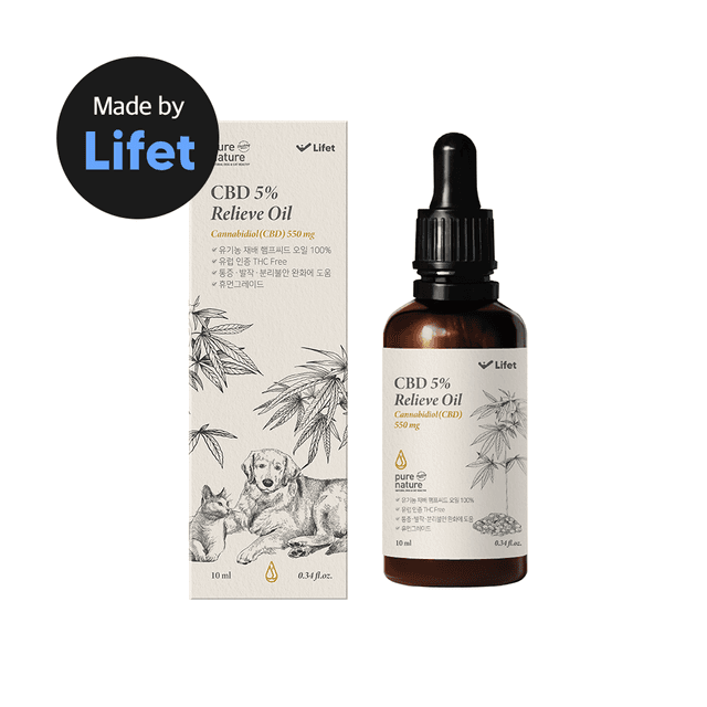 라이펫 퓨어네이쳐 CBD 5% 릴리브 오일 10ml (CBD 550mg)