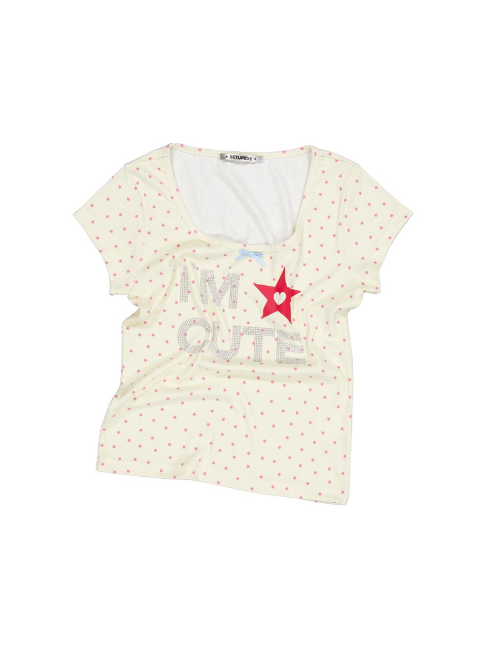 I'M CUTE TOP / BABY YELLOW