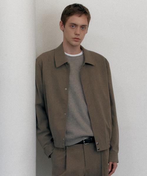 14W 코듀로이 미니멀 블루종 재킷 [토프 베이지]