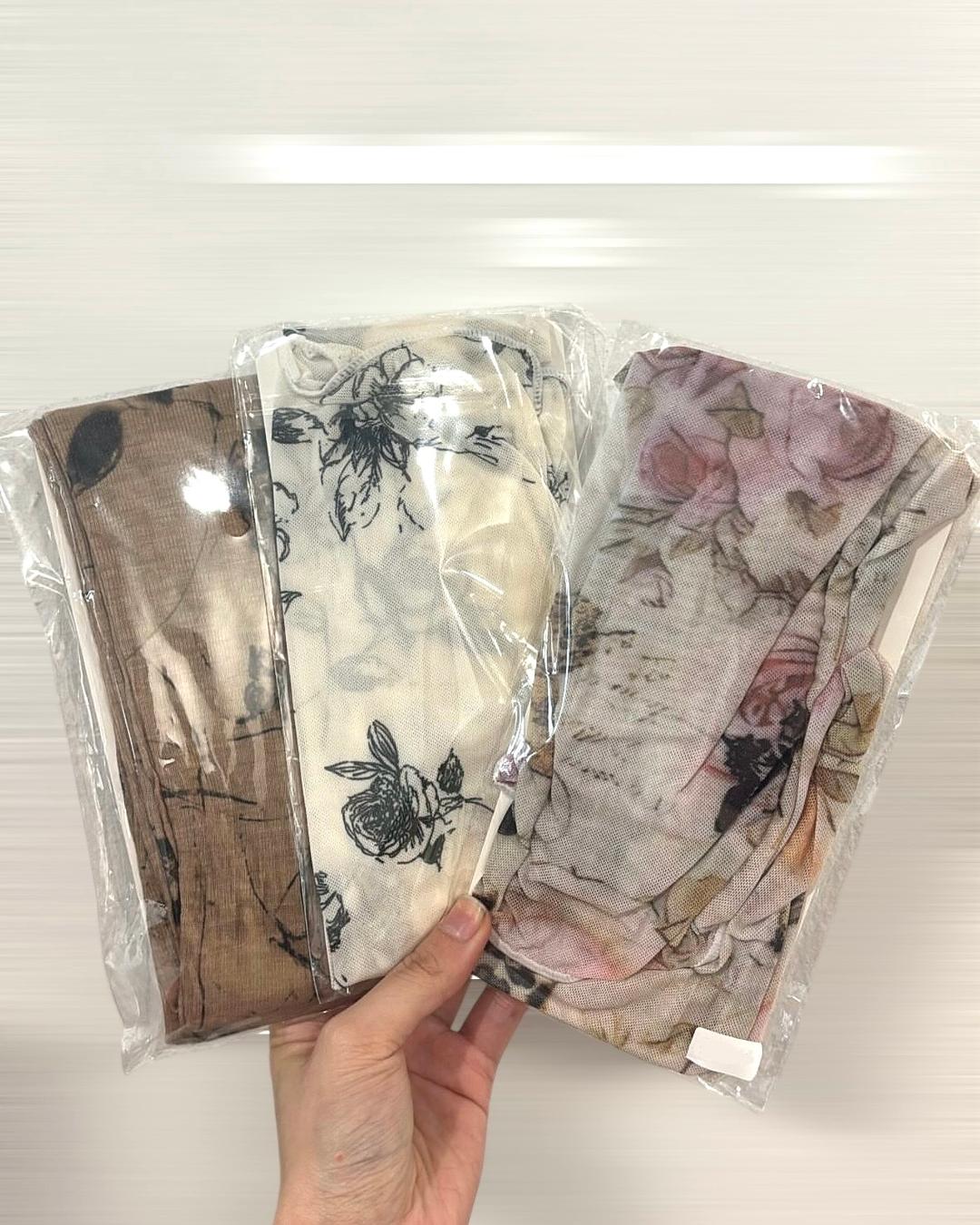 포그레이어 oriental flower half stocking [3color]