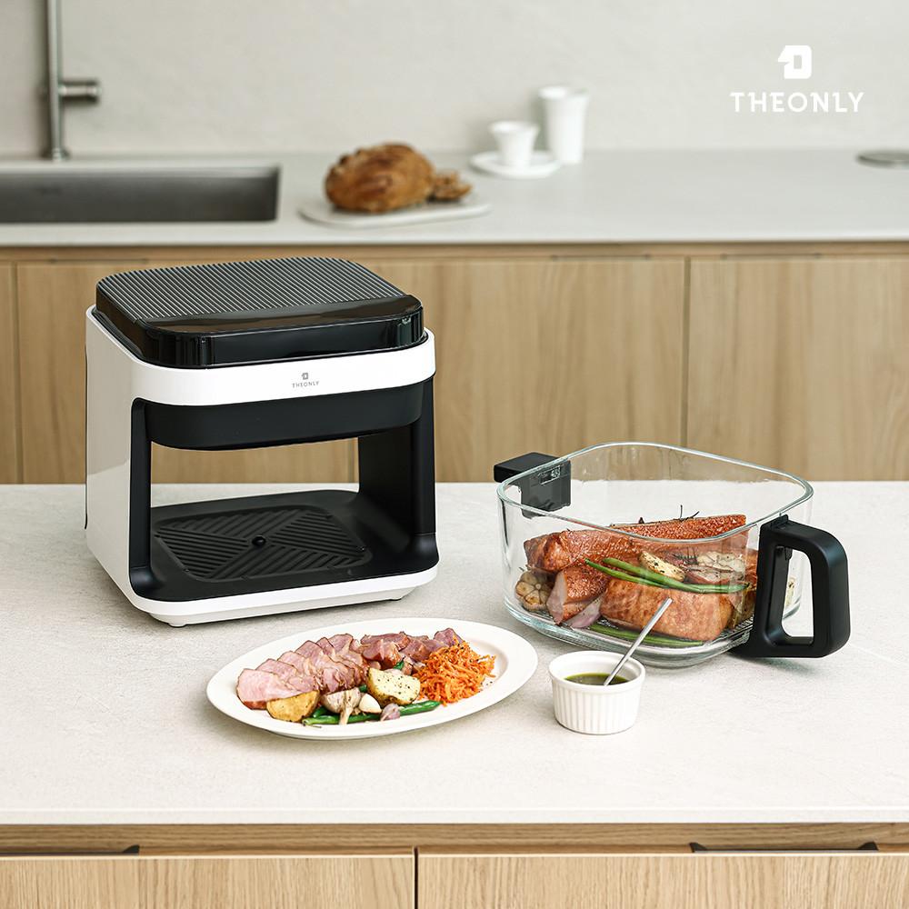 [11차 한정판매] 디온리 글라스 큐브 에어프라이어 5.5L 대용량 유리 간편세척 NAA321BK (24년형 리뉴얼)