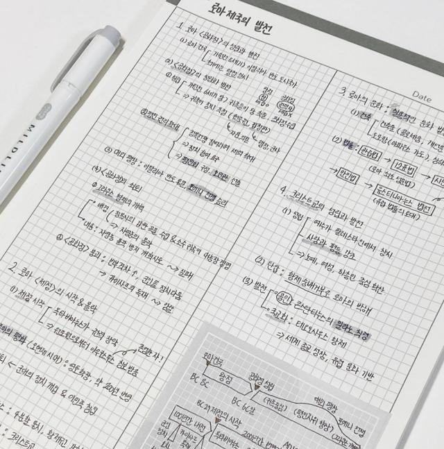 [모눈 B5 -Basic] 이브문구 대 떡메 심플 떡메모지 공시생 비접착 노트 메모 패드