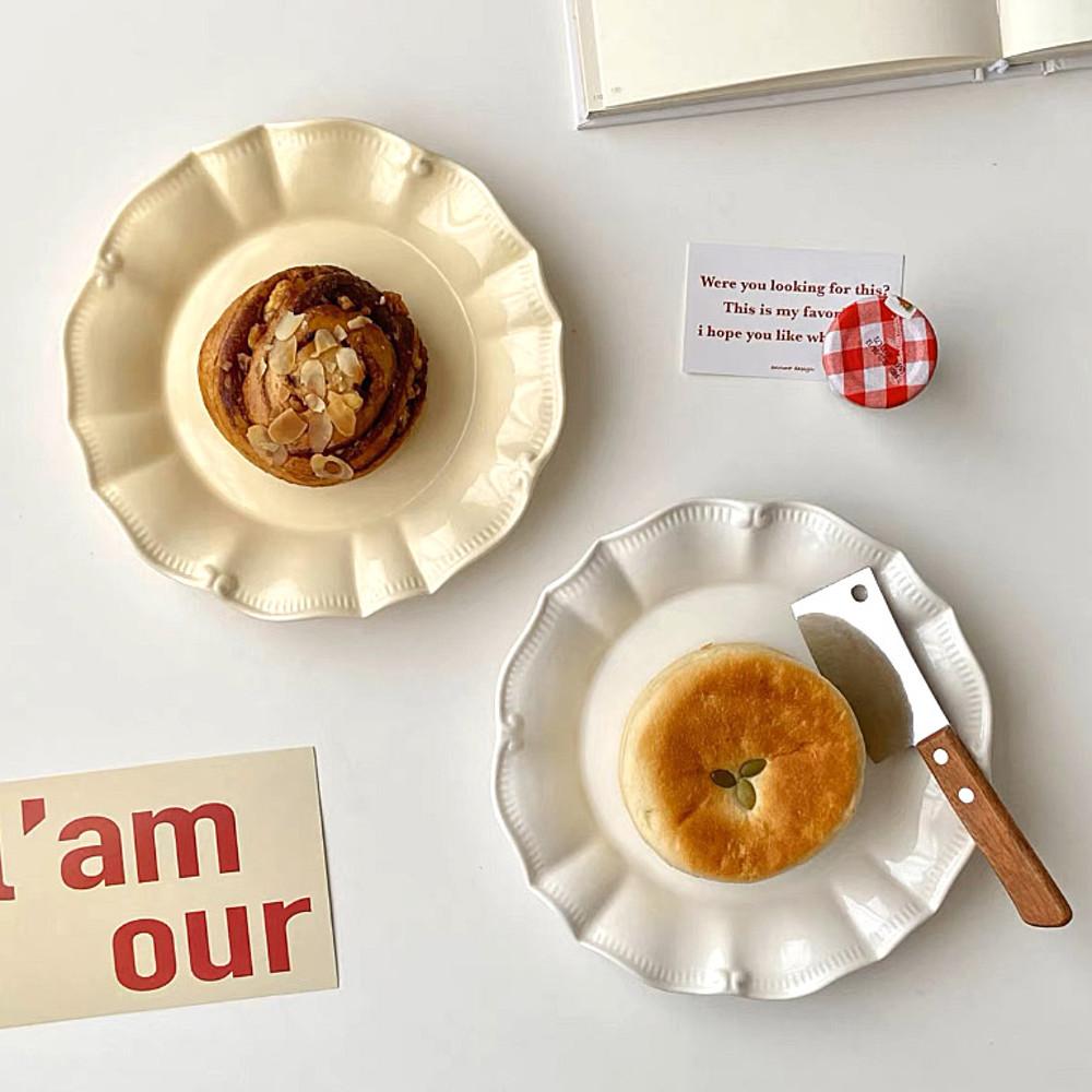 유럽 빈티지 라비올리 클램 파스타 디저트 접시 홈카페 플레이트 (2color)