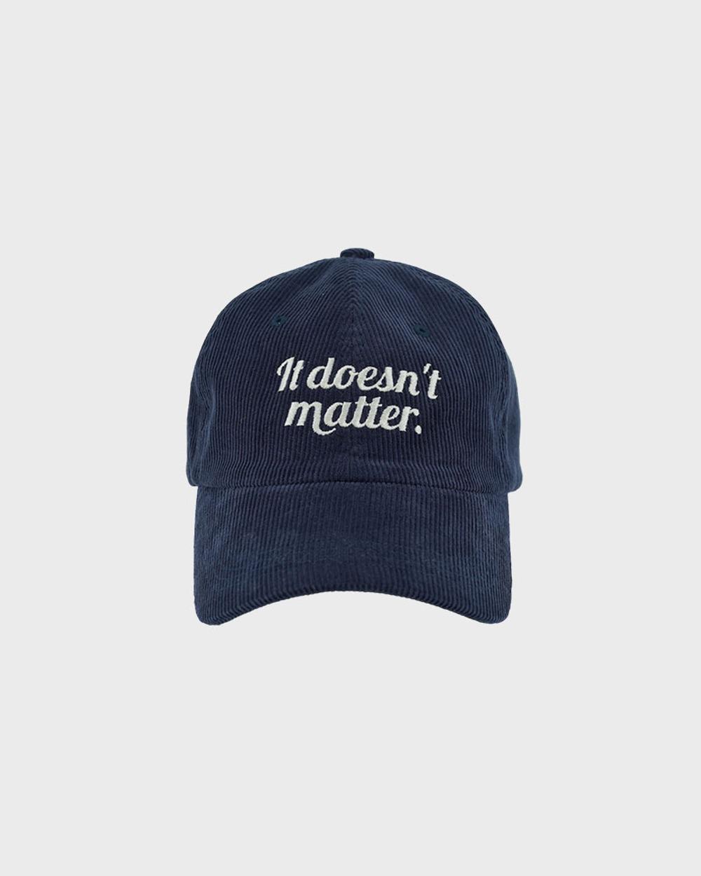 Corduroy logo ball cap (Navy)