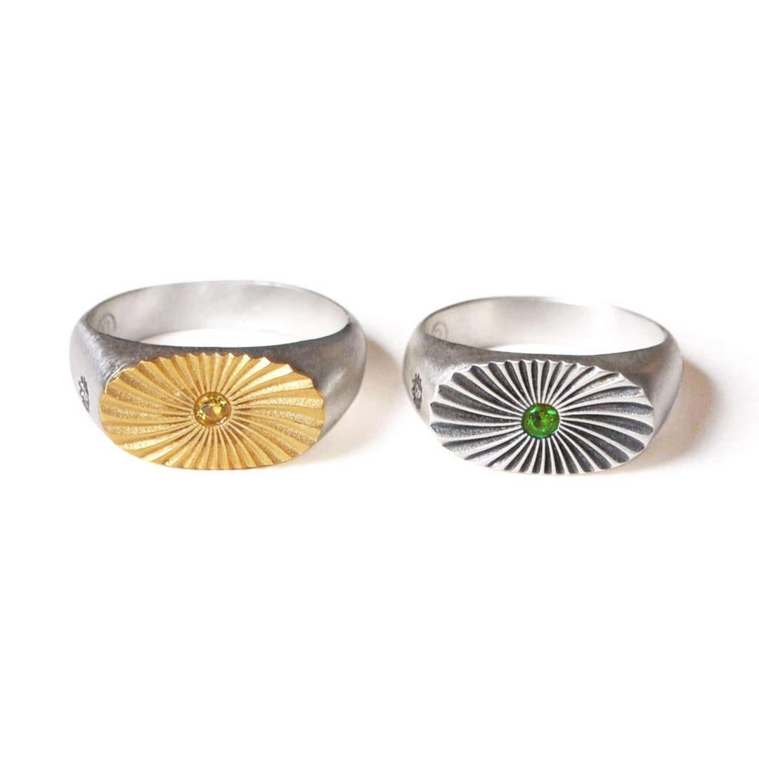 Oval Sunflower Ring (Gemstone ver.)
