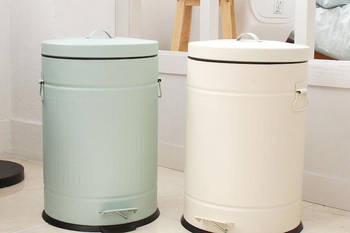 파스텔 슬라이딩 페달 휴지통 20L 2color