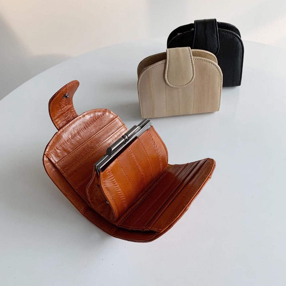 장어가죽 20대 여자 반지갑 업사이클링 비건