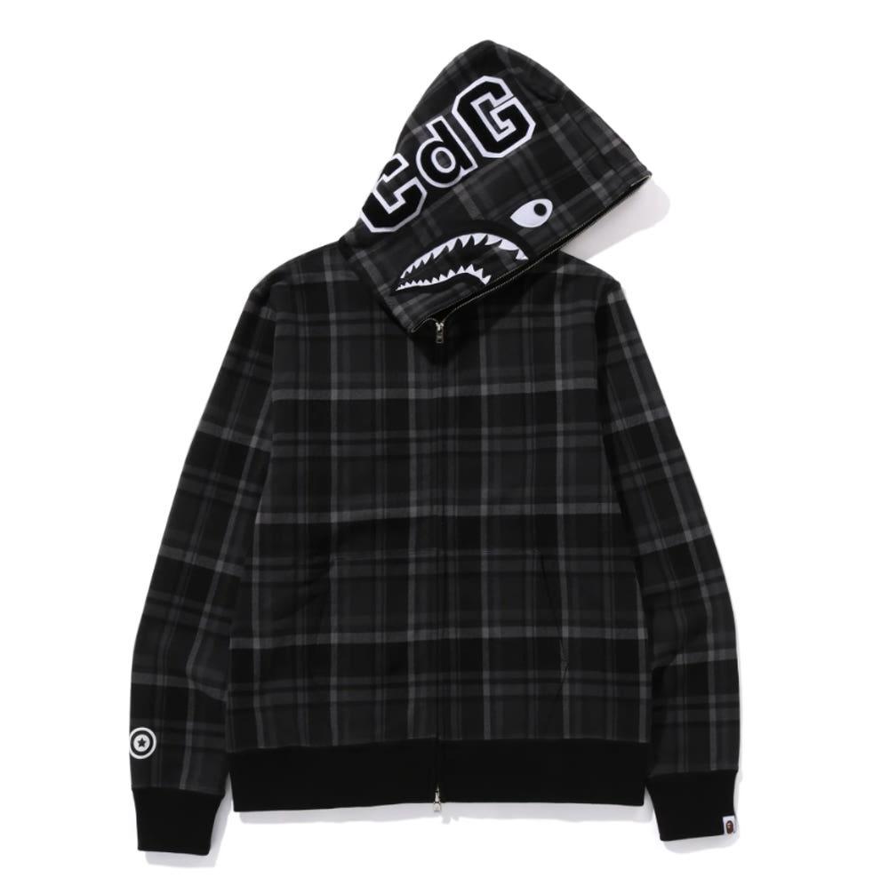 (베이프정품) 꼼데가르송 오사카 베이프 CDG OSAKA X BAPE SHARK FULL ZIP HOODIE