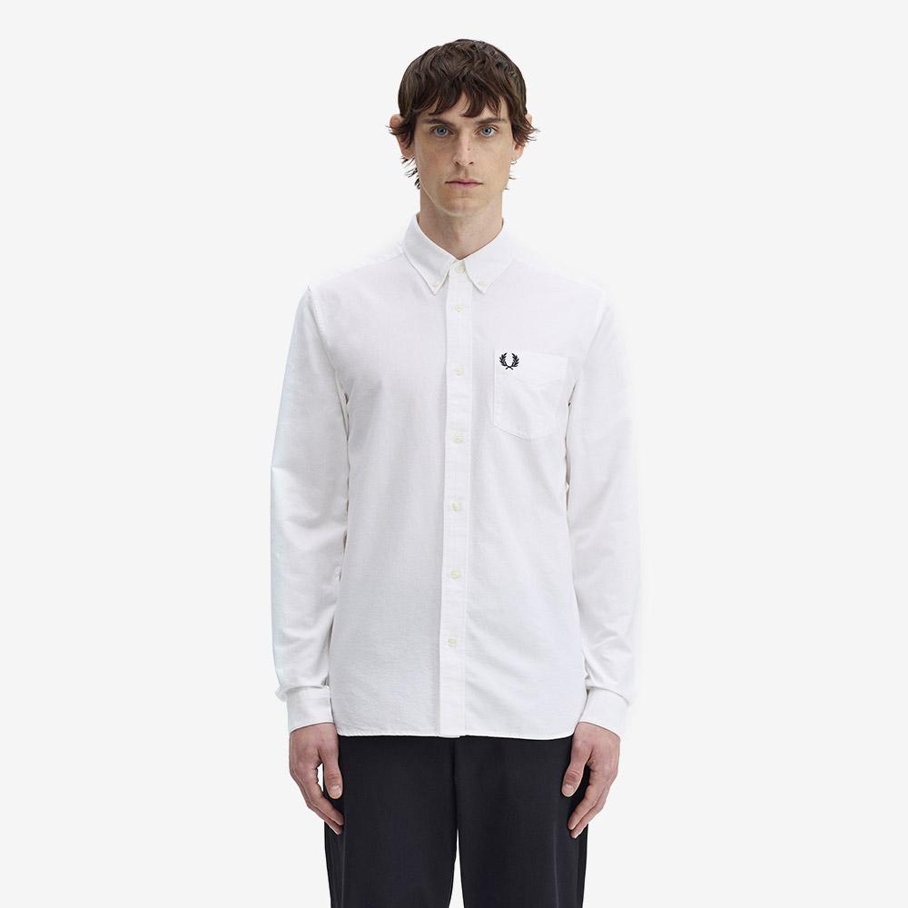 [Baseline] 롱 슬리브 옥스포드 셔츠 - 화이트 | 프레드페리