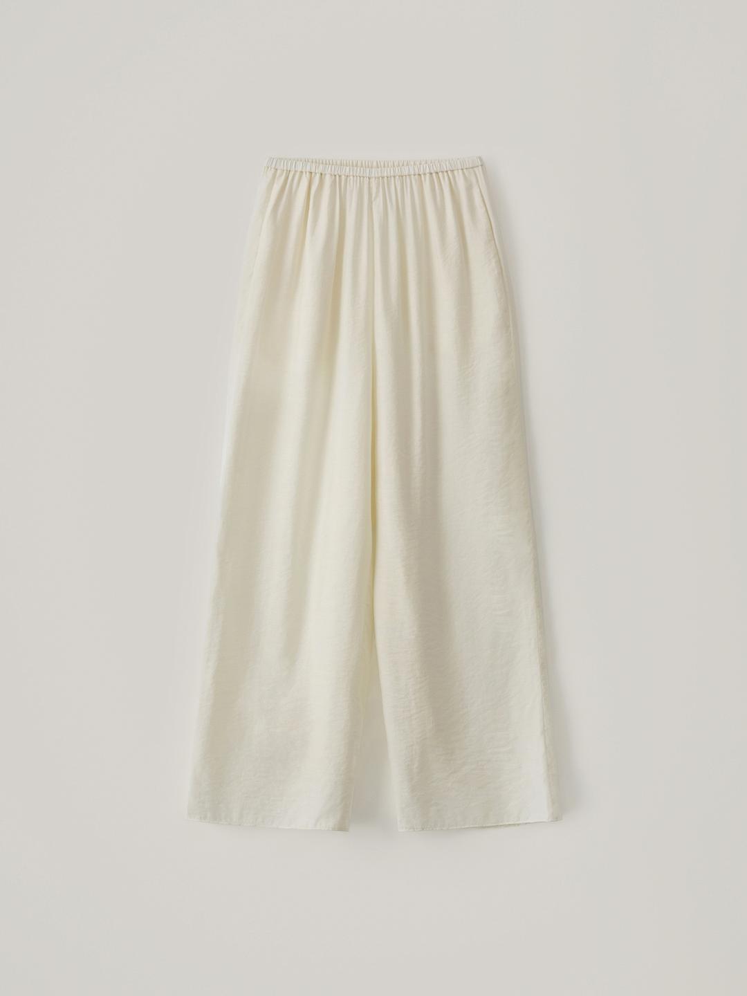 Sheer Wide Pants - Cream