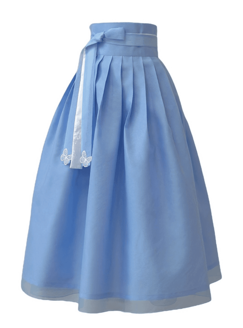 나비자수, 눈물고름 포인트 [하늘] 안개노방 허리치마