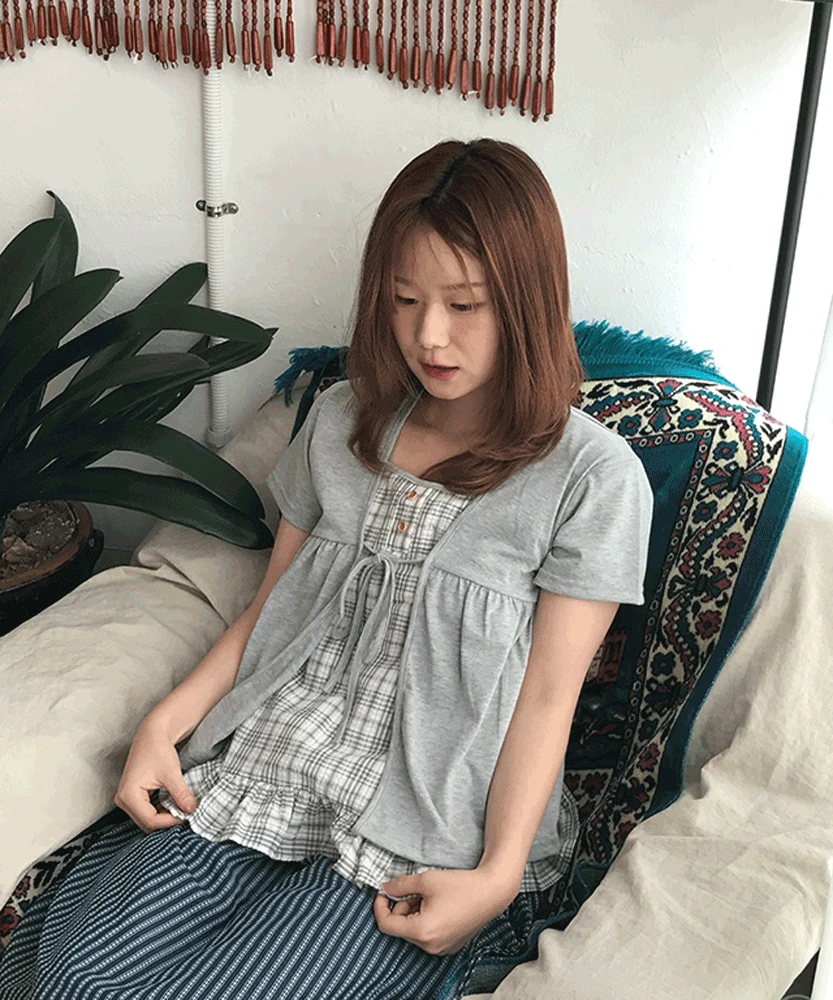 티니 레이어드 블라우스