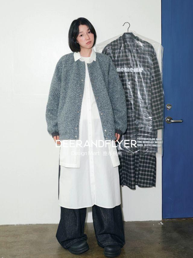 [DEERANDFLYER] Lyocell Blend Double-Layer Shirt Dress