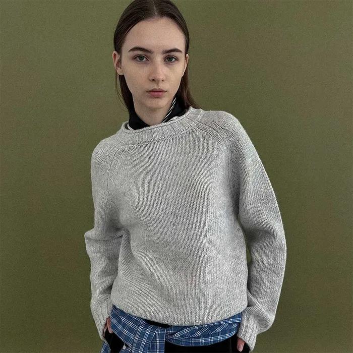 [25 FALL][SALT Label] SIENNA KNIT PULLOVER_GRAY