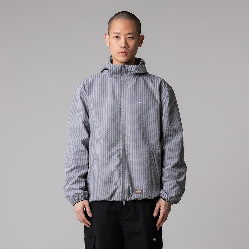 그리드 체크 라이트 윈드브레이커 Gray