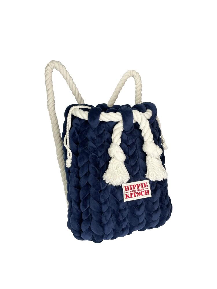 히피키치 [자이언트얀] VELVET BACK-PACK . navy