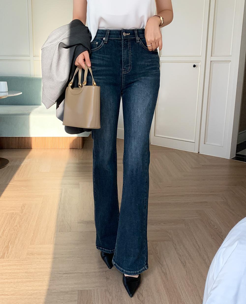 [the J.Soo] 인디고 밴딩 부츠컷 데님