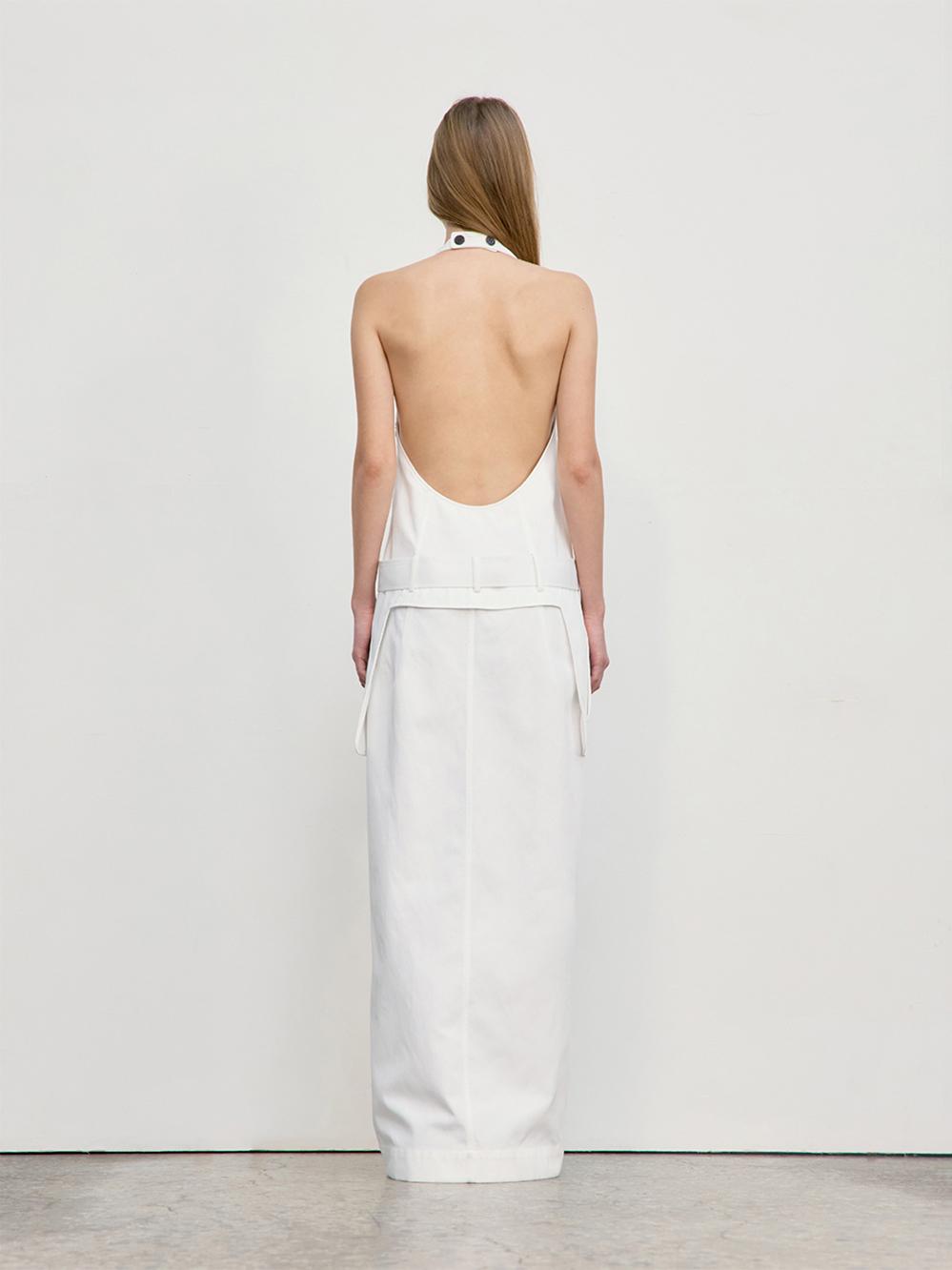 HALTER MAXI DRESS_WHITE