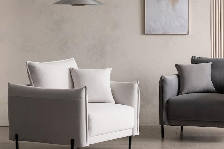 시에나 아쿠아텍스 패브릭 1인용 소파