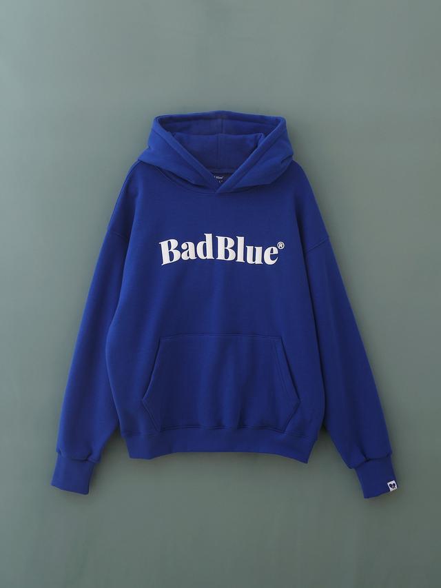 Logo Puff Hoodie Blue