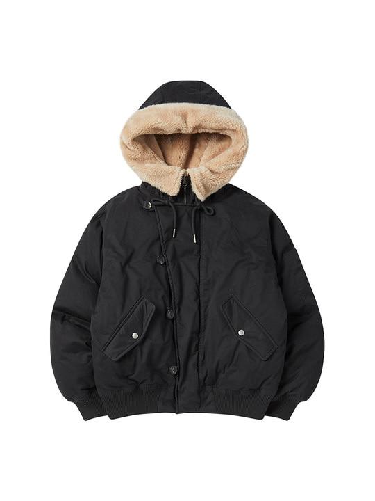 HOOD SHORT PADDING JUMPER [BLACK]