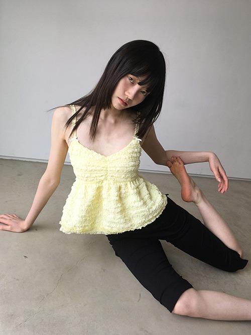 [CLaddA] pompom sleeveless, lemon
