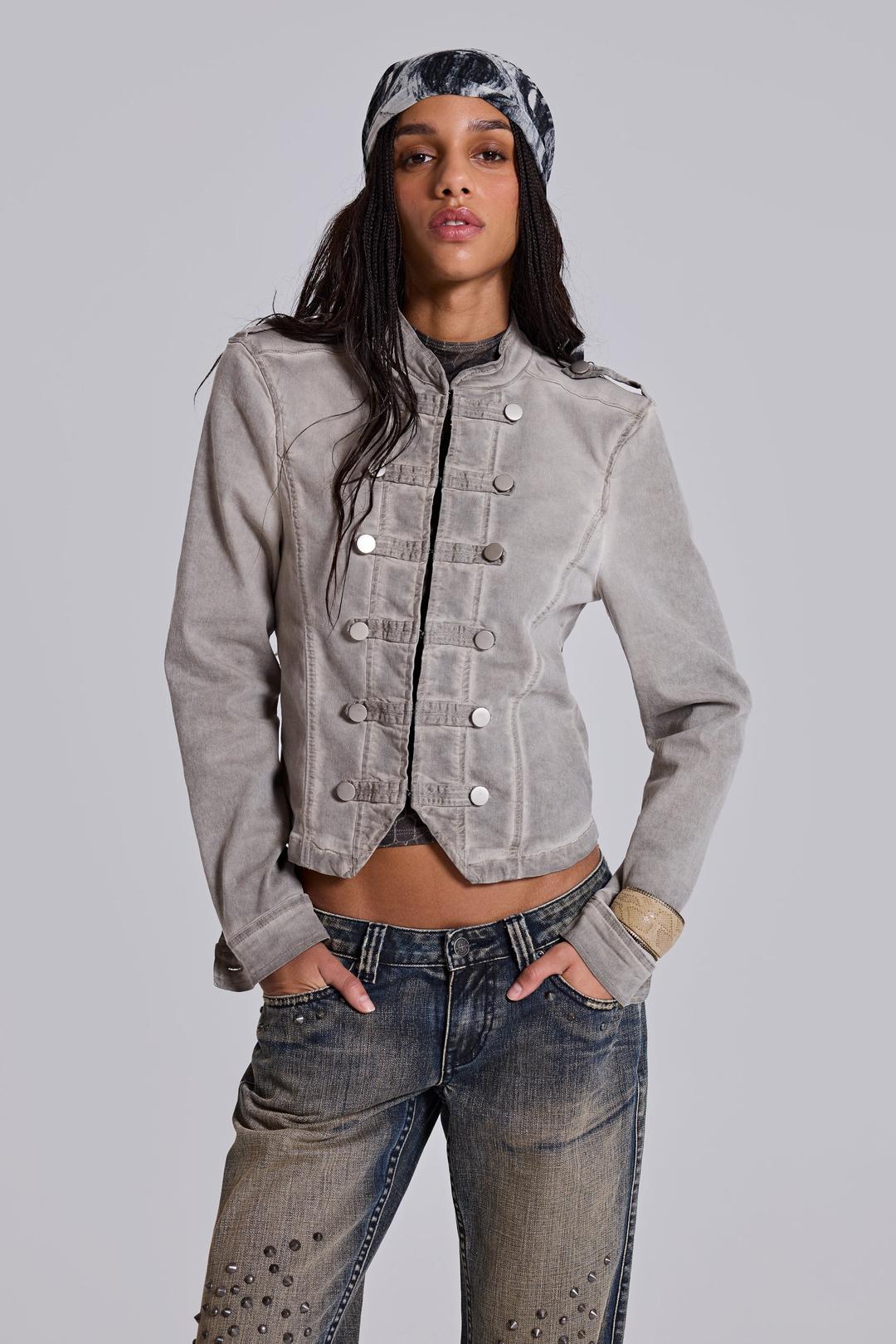 Rebel Military Jacket in Clay - XXS / Beige