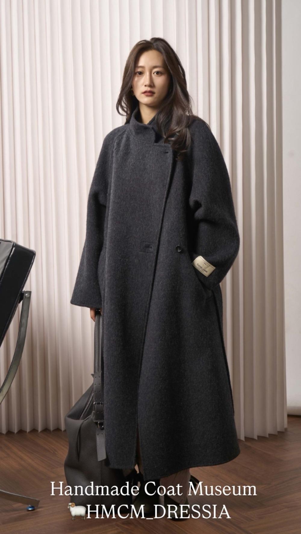 1+1 EVENT DRESSIA 프리미엄  울 낙타 헤어  핸드메이드 코트