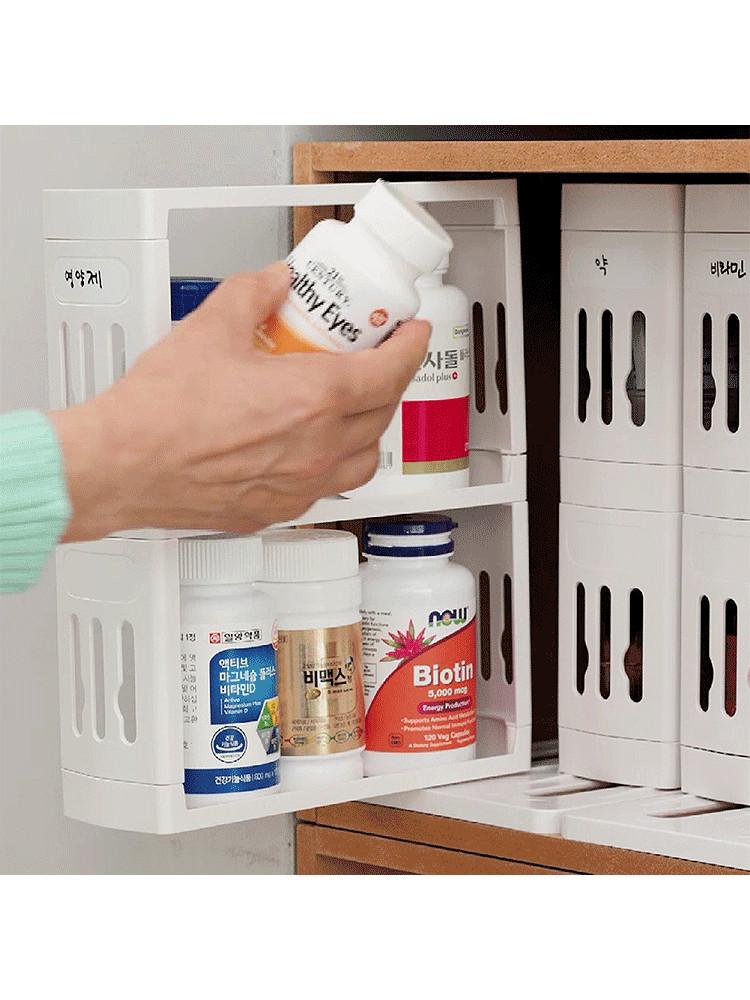 수납 정리대 밀고당기기