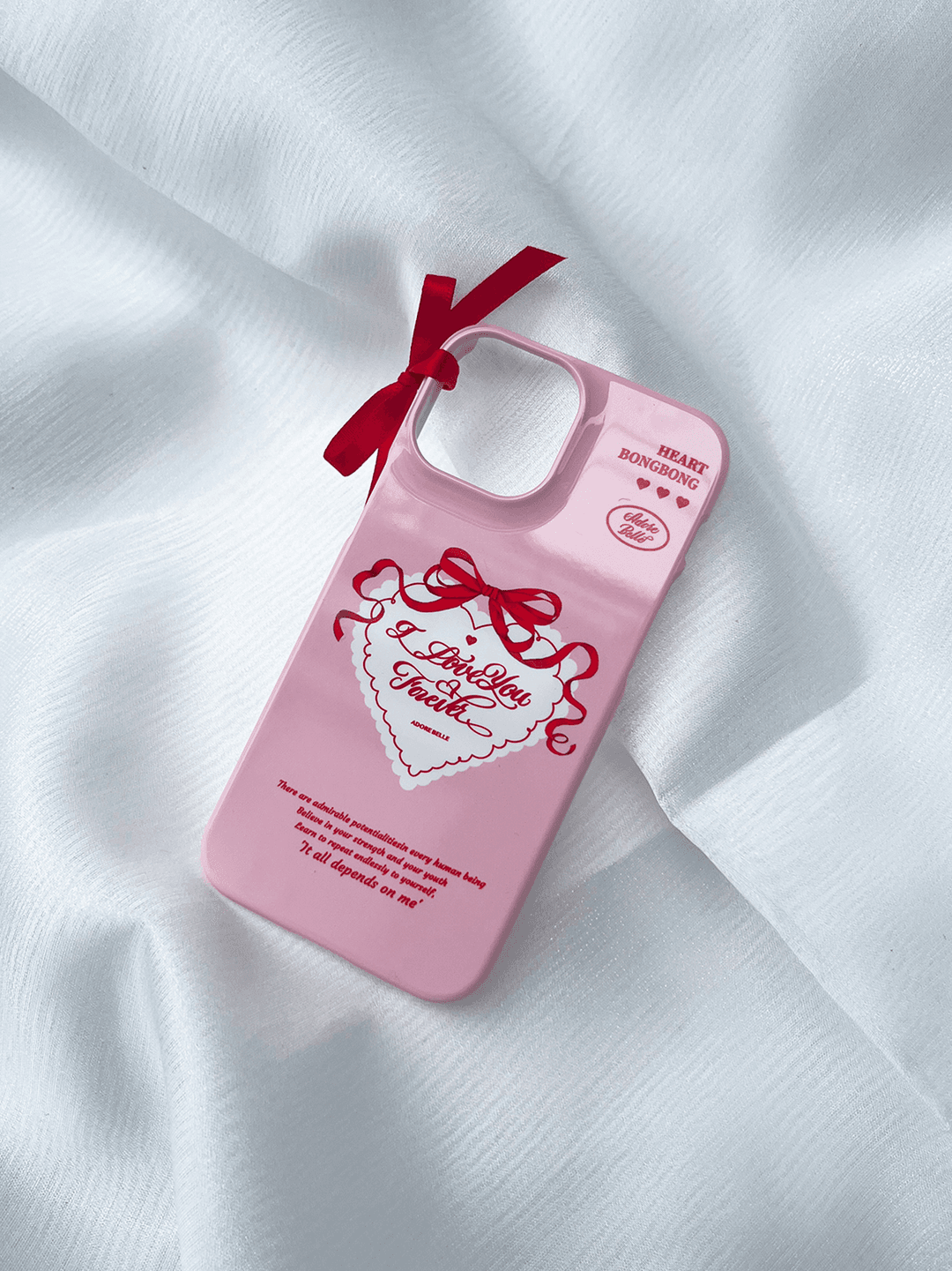 HEART BONG BONG PHONE CASE - PINK(유광하드, 에폭시범퍼)