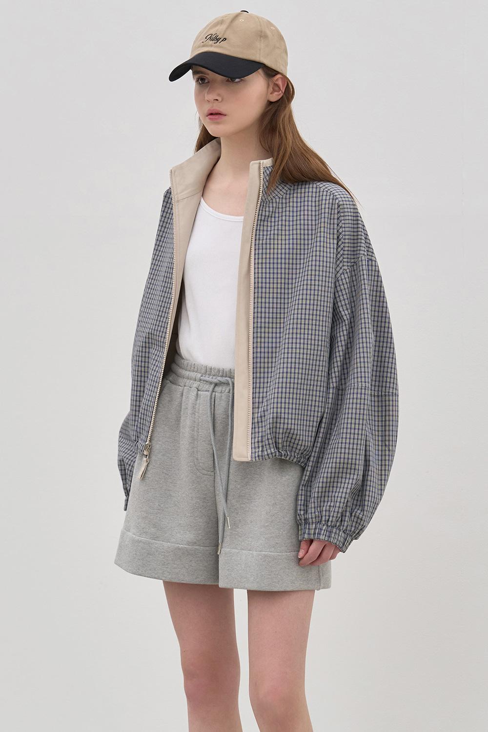 Reversible blouson jumper Beige/CHK [N6SJP01]