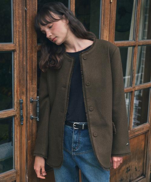 Aubree tweed jacket_Brown(O25-OT02)