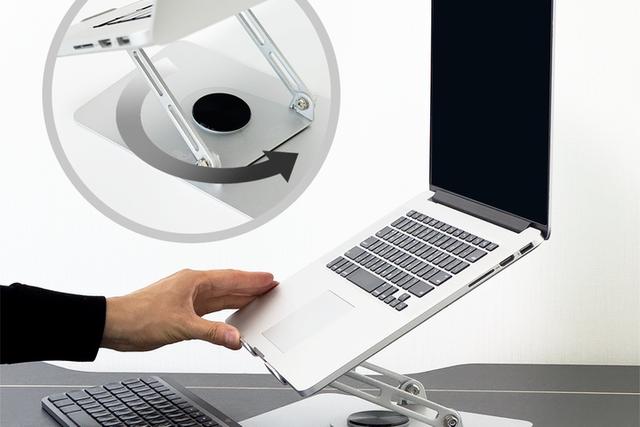 360도 회전 알루미늄 노트북 맥북 거치대 받침대 휴대용 접이식