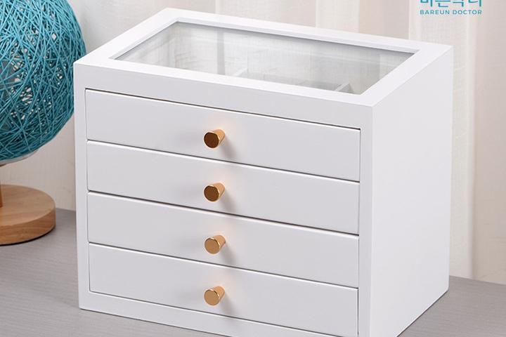 원목악세사리 보관함 정리함 수납함 4단