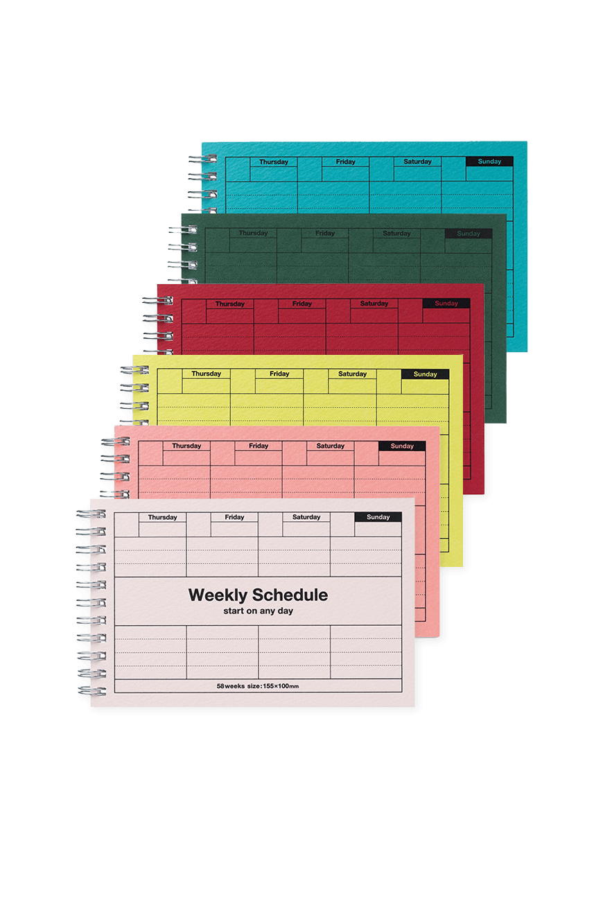 위클리 스케줄 북Schedule Book Date Free Weekly A6