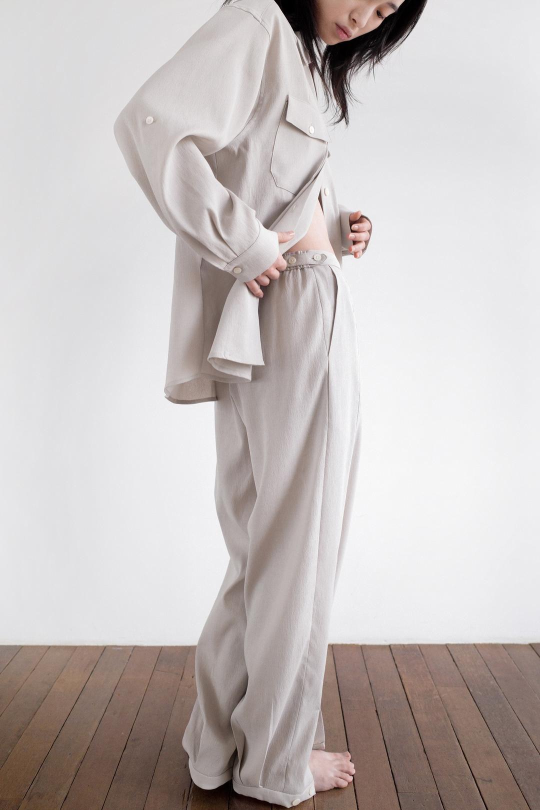 Stretch jogger pants, Beige