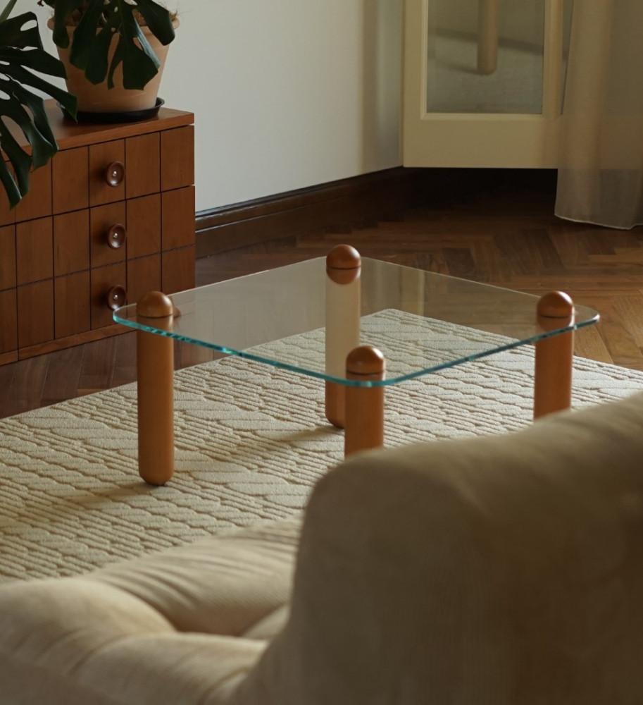 오브젠탈 라운드 기둥 심플 거실 원 티테이블