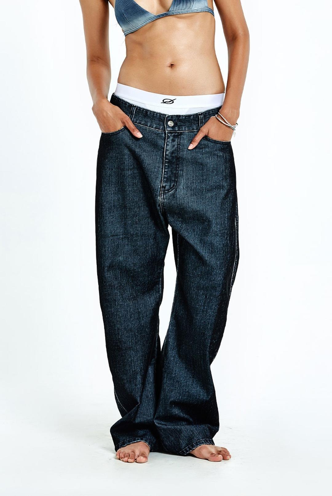 Triangle denim pants - Velvet Blue (woman)